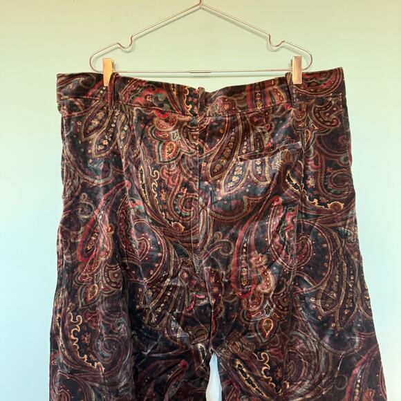 Banana Republic Pants Women 18 Plus Velvet Wide Leg High Waist Quiet Luxury Fall - Picture 8 of 9